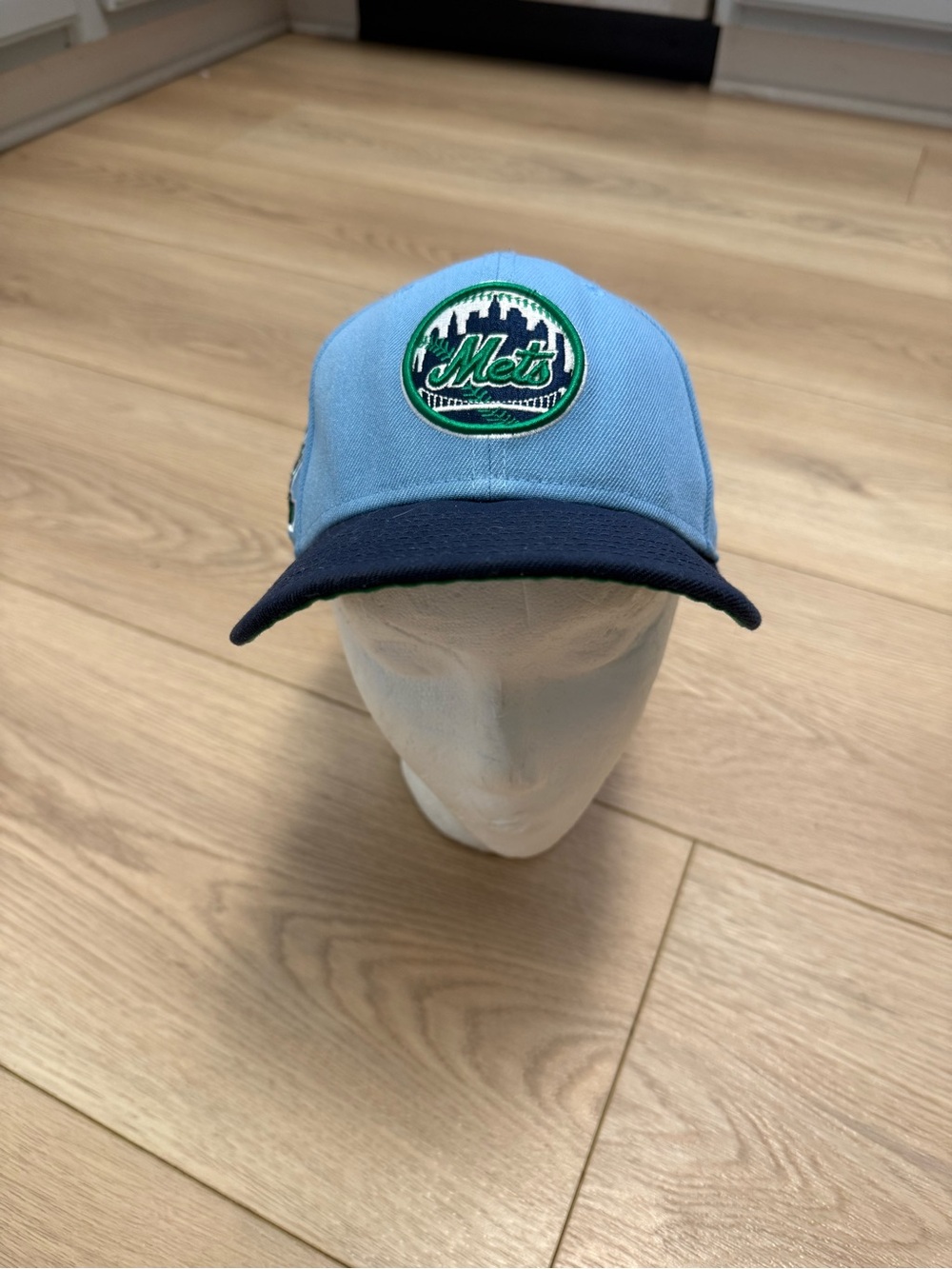 Men's New York Mets New Era Light Blue/Navy 59FIFTY Fitted Hat 7 1/4